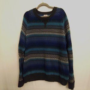 Mossimo Target Mens Blue Long Sleeve Fairisle XL